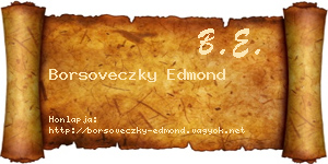 Borsoveczky Edmond névjegykártya